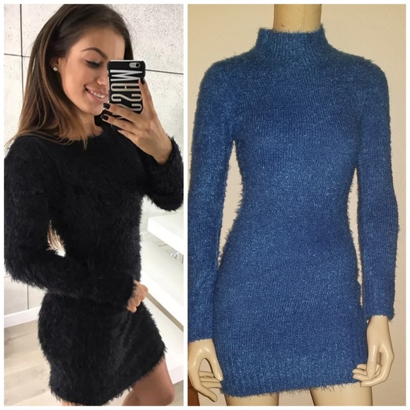 fur sweater dress